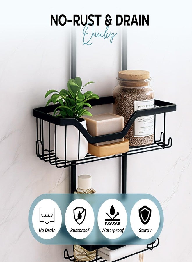 MIORAH Hanging Shower Caddy for Bathroom | Bathroom Organiser Without Drill | Bathroom Accessories Storage Organizer - Image 4